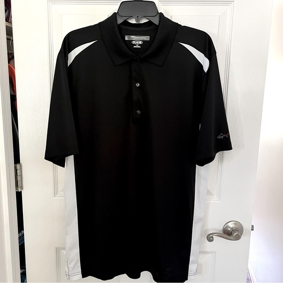 Greg Norman Play Dry Performance Golf Polo Shirt Black White Size Large - Picture 3 of 11